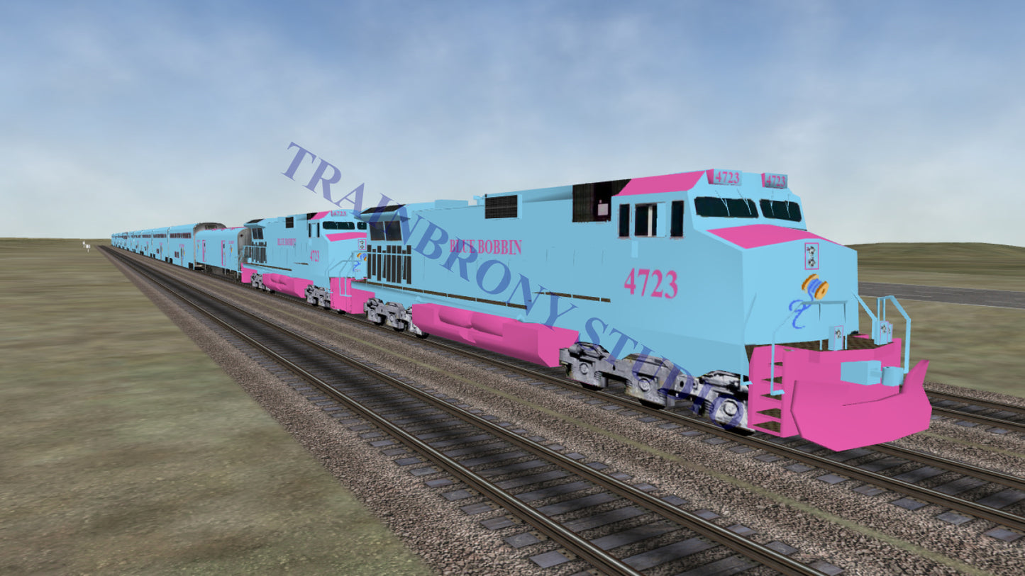 Blue Bobbin Dash 9 (Digital Image) Digital Image