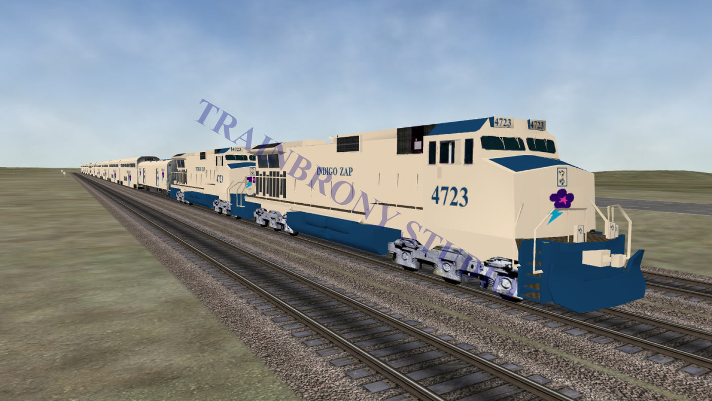 Indigo Zap Dash 9 (Digital Image) Digital Image