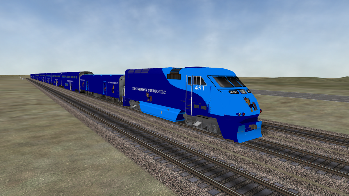Blue sleek modern locomotive f59phi with number 451 from adagio dazzle f59phi collection